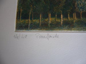 Niet of onleesbaar gesigneerd - Litho, Kasteel in een landschap. kopen? Bied vanaf 1!