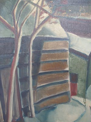 Hubert Bekman - Winterlandschap boerderij Limburg - olieverf ca. 1935 kopen? Bied vanaf 650!