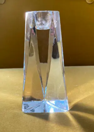 Villeroy en Boch - Villeroy & Boch piramidevormige kandelaar van kristal, gemarkeerd kopen? Bied vanaf 25!