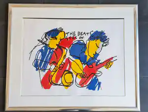 Herman Brood - The Beat Goes On - handgesigneerd - ingelijst - 230 ex. verkocht voor € 1!