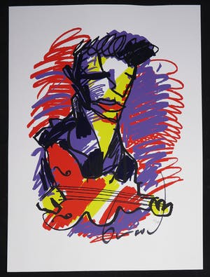 Herman Brood - Zeefdruk, Elvis kopen? Bied vanaf 150!