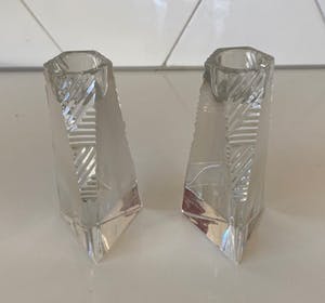 Villeroy en Boch - Twee kristallen Prisma kandelaren kopen? Bied vanaf 1!