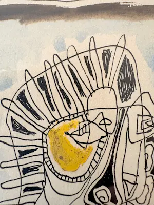 Lucebert - Portrait. Rare early original COBRA work, 1948 kopen? Bied vanaf 1250!