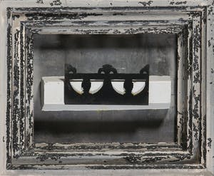 Jan Martens - Assemblage op paneel, Zonder titel - Ingelijst (+ boek!) kopen? Bied vanaf 1!