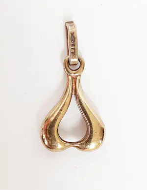 Fischland hanger, 18 karaat verguld 835 zilver. Modernist 60er jaren kopen? Bied vanaf 35!