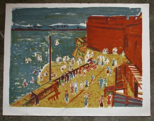 Werner Laves - AN DER STADTMAUER SAINT MALO BRETAGNE 1958 kopen? Bied vanaf 100!