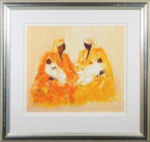 Wil Willemsen - Zeefdruk, Les Mamas - Ingelijst kopen? Bied vanaf 60!