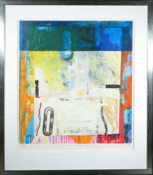 Jos Verwiel - Zeefdruk, Zonder titel- Ingelijst (Groot) verkocht voor € 60!