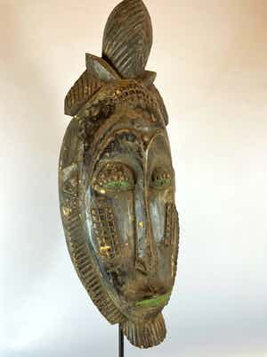 Baule - African Tribal Used Baule mask - Iv. Coast. verkocht voor € 35!