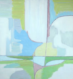 Paul Overhaus - Olieverf op doek, Land, lucht, water II - Ingelijst kopen? Bied vanaf 80!