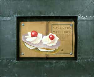 Jan Bollaert - Gemengde techniek op kaft, Valentijn en Wolffried - Ingelijst verkocht voor € 1!