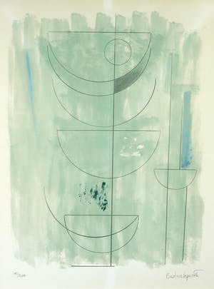 Barbara Hepworth - Litho, Green Man - Ingelijst kopen? Bied vanaf 1000!