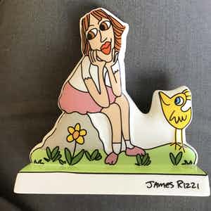 James Rizzi - Thinking of you, porselein beeldje van Goebel verkocht voor € 40!