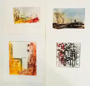 Olivier Beijn - 4 kleuren etsen, Ex Libris verkauft für € 70!