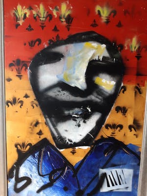 Herman Brood - schilderij Knight met HBM certificaat ingelijst TOPWERK kopen? Bied vanaf 5200!