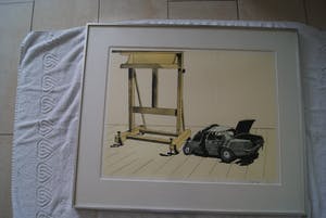 Hans Wap - afgeprijst : CAR CRASH - grote zeefdruk , mooi ingelijst kopen? Bied vanaf 65!