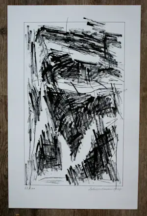 Buy Jan Schoonhoven - Zeefdruk: Formatie H? Bid from 250!