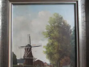 Peter Motz - Molen in de Dorpsstraat. kopen? Bied vanaf 75!