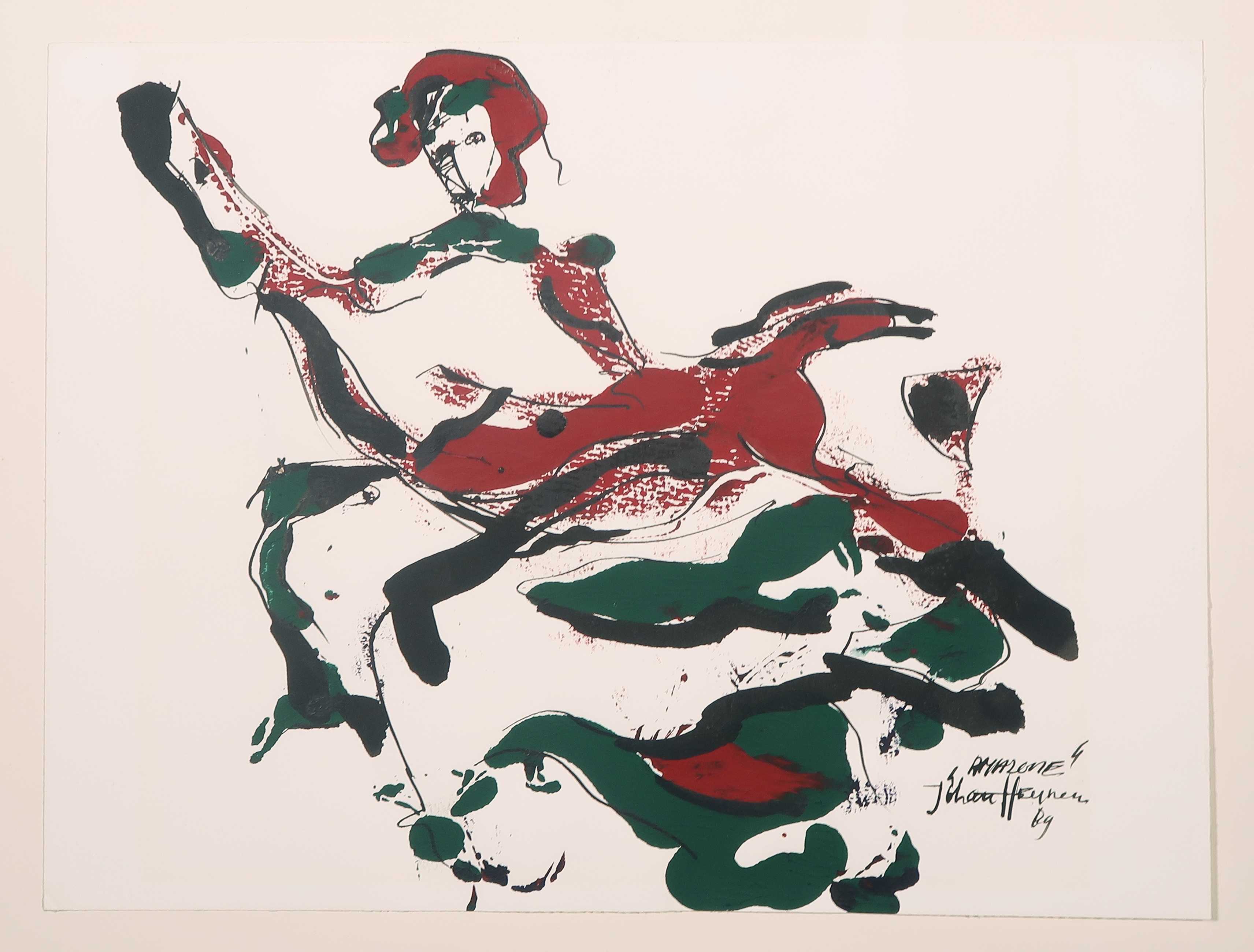 Jo Heijnen - Acryl op papier, Amazone kopen? Bied vanaf 1!