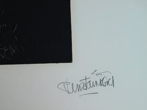 René Klinkers - Drukinkt / acrylverf , Zwart vierkant , “René II” - gesigneerd kopen? Bied vanaf 25!