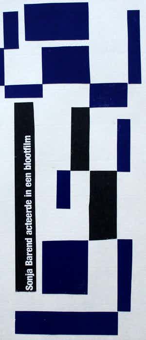 Siep van den Berg - Gemengde techniek: 4 Blauw extra 2 - 1984 verkocht voor € 95!