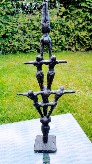 John Bier - De acrobaten groot beeld! kopen? Bied vanaf 125!