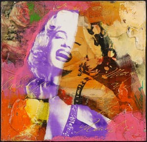 Claus Costa - Gemengde techniek op doek, Marilyn Monroe kopen? Bied vanaf 1!