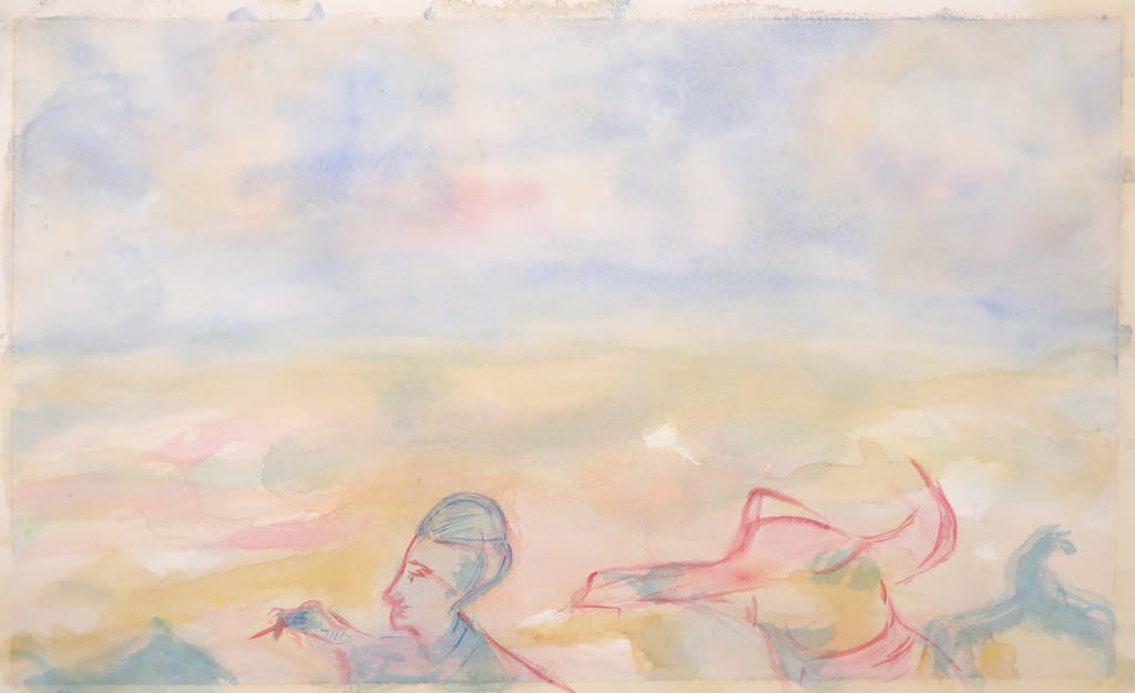 Florence Husen - Florence Husen: Aquarel, Zonder titel kopen? Bied vanaf 1!
