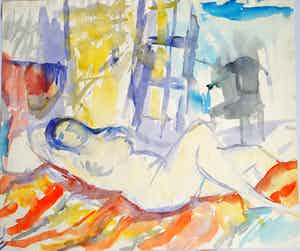 Jan Tullemans - liggend naakt verkocht voor € 60!