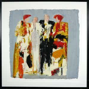 Wil Willemsen - Zeefdruk, Intermezzo- Ingelijst (Groot) verkocht voor € 50!