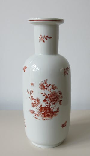 AcheterVista Alegre - Grote vaas met rood hand beschilderd decor? Enchérissez de 25!