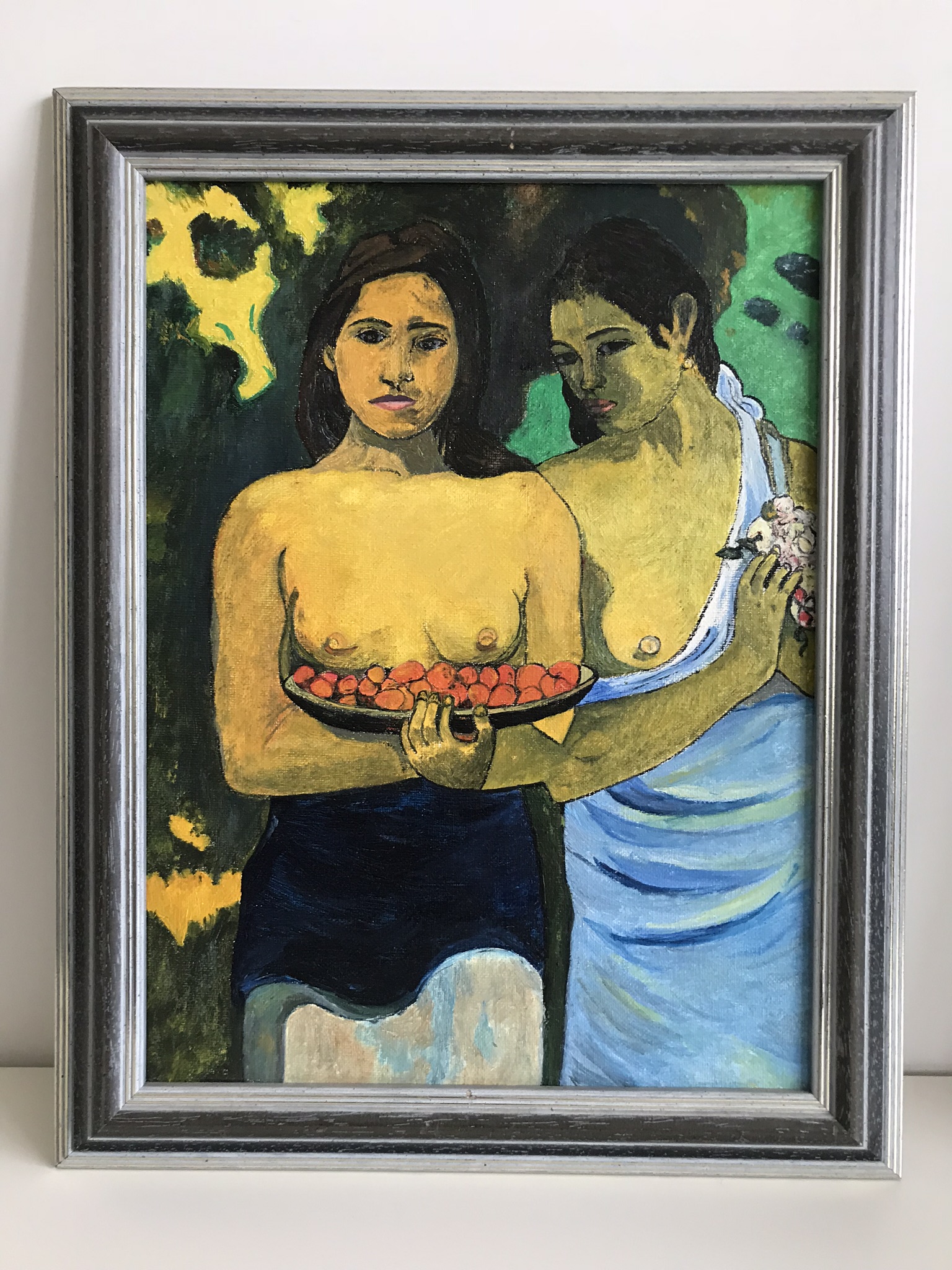 Niet of onleesbaar gesigneerd - Reproductie van Gauguin - Twee Tahitiaanse vrouwen kopen? Bied vanaf 1!