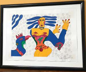 Patty Harpenau - Dame met Pauw (?) verkocht voor € 50!