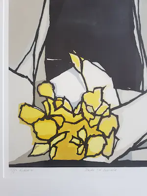 Fon Klement - Fleurs sur fond noir kopen? Bied vanaf 175!