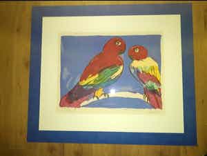 Walasse Ting - 2 papegaaien verkocht voor € 315!