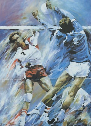 Angelique van den Born - Offset, Volleybal - Ingelijst kopen? Bied vanaf 1!