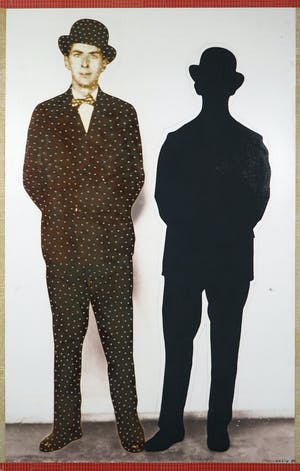 Ossip - Gemengde techniek op hout en papier, Twee Heren (Zeer Groot) kopen? Bied vanaf 50!