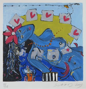 Miriam Slaats - Zeefdruk, Zonder titel - Ingelijst kopen? Bied vanaf 1!