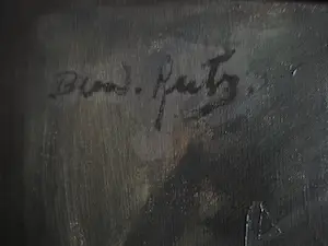 Niet of onleesbaar gesigneerd - GROOT impressionistisch olieverf "Man in rode trui" gesigneerd kopen? Bied vanaf 1!