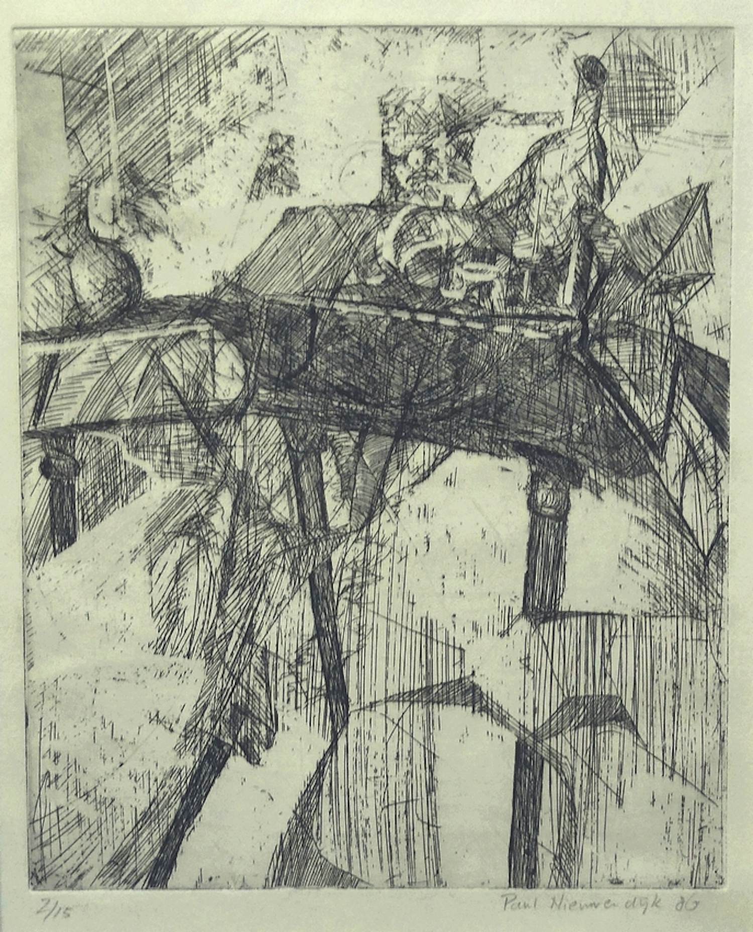 Paul Nieuwendijk - Abstracte compositie Tafel kaufen? Bieten Sie von 20!