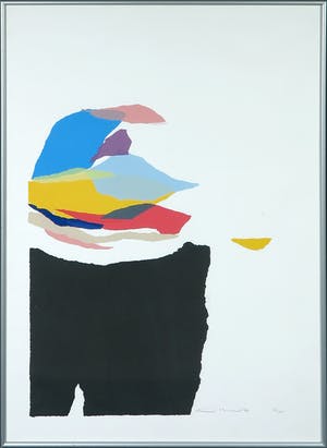 Gerard 't Hart - Zeefdruk, Zonder titel - Ingelijst kopen? Bied vanaf 30!