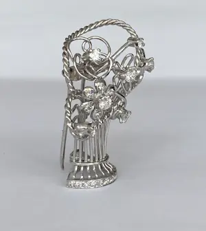 Platina/Gouden Latere Art Deco Broche/Hanger met Diamanten kopen? Bied vanaf 900!