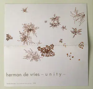 herman de vries - Kunstenaarsboek - Gesigneerd met opdracht - Diversen - Totaal 14 items kopen? Bied vanaf 150!