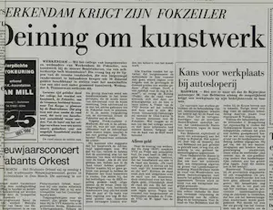 Ton Koops - bronzen sculptuur | 'Fokzeilen' | 1987 kopen? Bied vanaf 450!