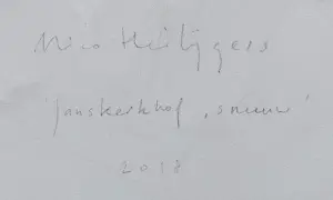 Nico Heijligers - Janskerkhof, sneeuw, olieverf op paneel kopen? Bied vanaf 1100!