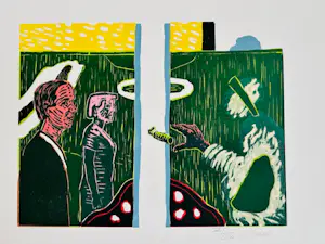 Roger Raveel - Voor de poort, 1988 kopen? Bied vanaf 1595!