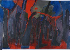 Franscz Witte - Acryl op papier, Zonder titel kopen? Bied vanaf 1!