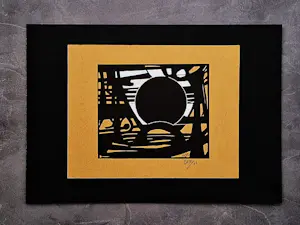 Wobbe Alkema - Groninger Ploeg - Linosnede ingekl. met aquarel - 1963 - potlood en inkt gesigd. kaufen? Bieten Sie von 141!
