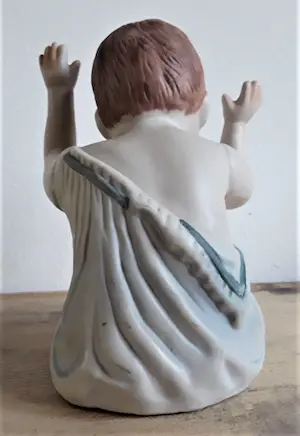 Niet of onleesbaar gesigneerd - Originele nostalgische keramische tweeling baby beeldjes (jaren 40) kopen? Bied vanaf 1!