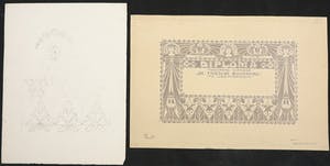 Niet of onleesbaar gesigneerd - Gouache en potlood, Lot van acht ontwerptekeningen kopen? Bied vanaf 1!